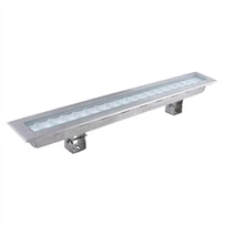 Lèche-mur à LED linéaire encastré extérieur RGBW